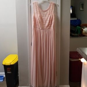 David's Bridal Size 18 Pink Bridesmaid Dress
